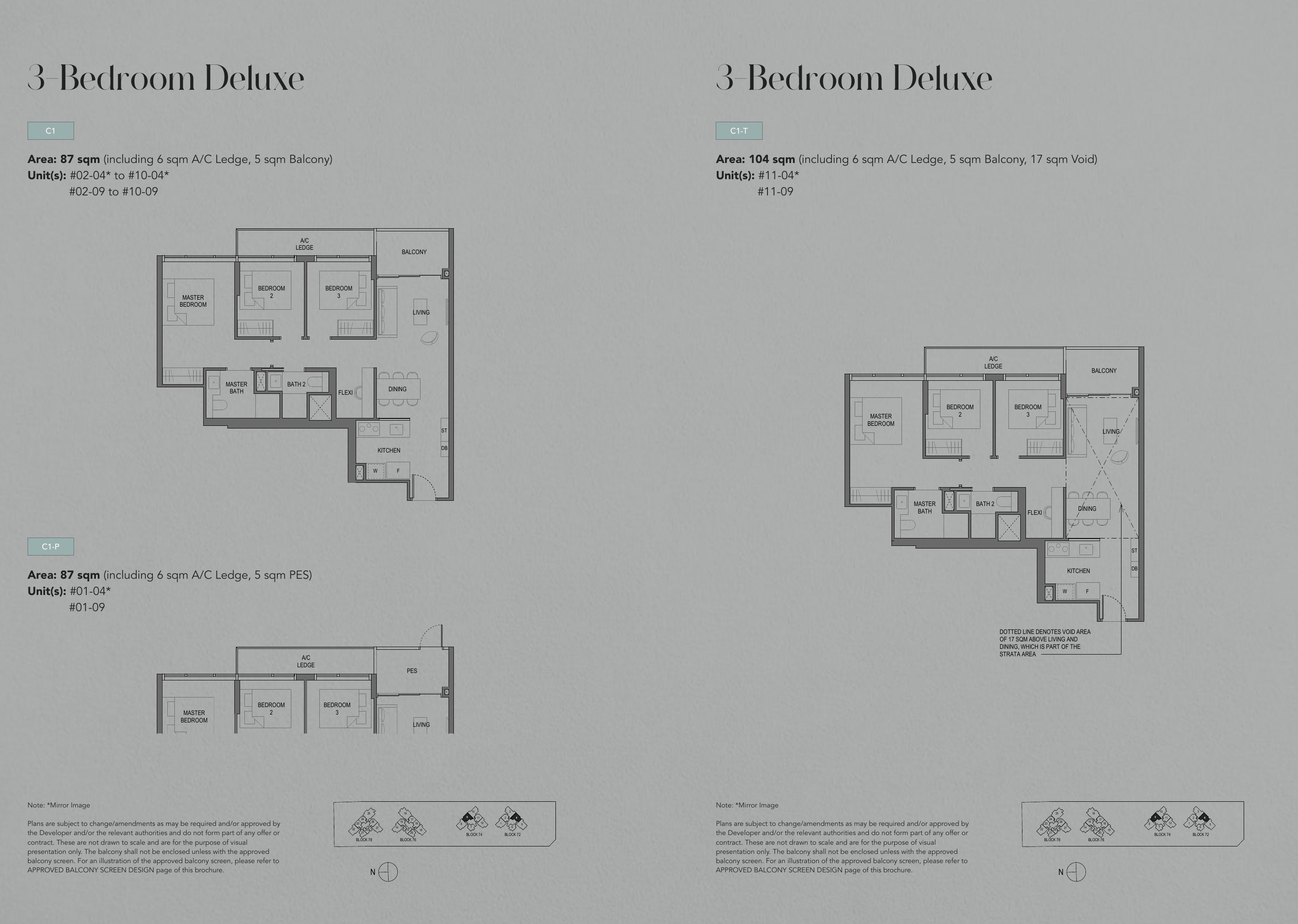 Sora 3 Bedroom 3 Bedroom selections floor plan